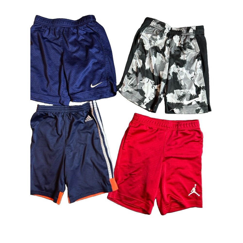 Adidas Nike Jordan Shorts Lot Of 4 Boys Size Large 7 0173